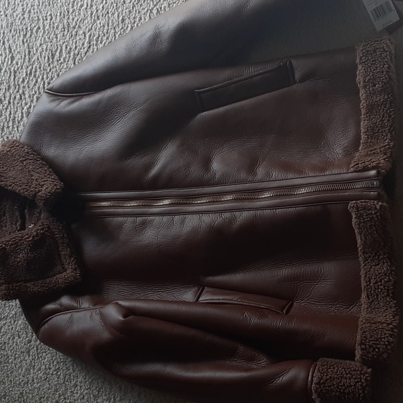 Koolaburra by UGG Motorcycle Shearling Jacket, Brown - Picture 4 of 8